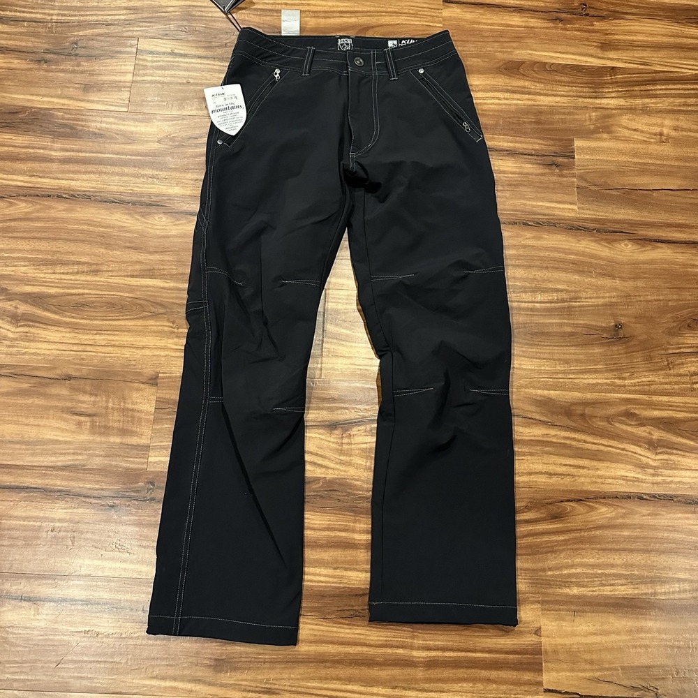 Kuhl Raid Pants Mens 30x30 Black Softshell Hiking Zip Pocket Stretch Outdoor - Picture 4 of 10